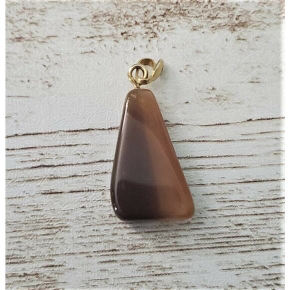 Unusual Pendant Shades of Brown Pendant - Picture 1 of 3